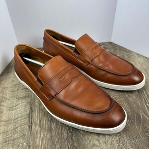 Allen Edmonds Randolph Tan Leather Penny Loafer Mens 13 D Walnut Brown Slip On